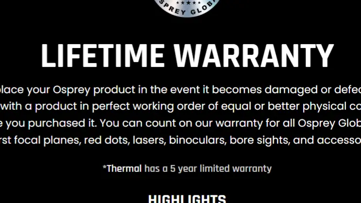 Lifetime Warranty